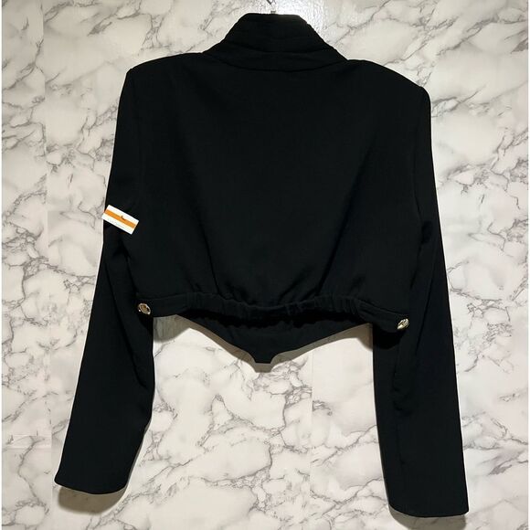 ba&sh Golden Buttons in V Black Jacket - Picture 5 of 5